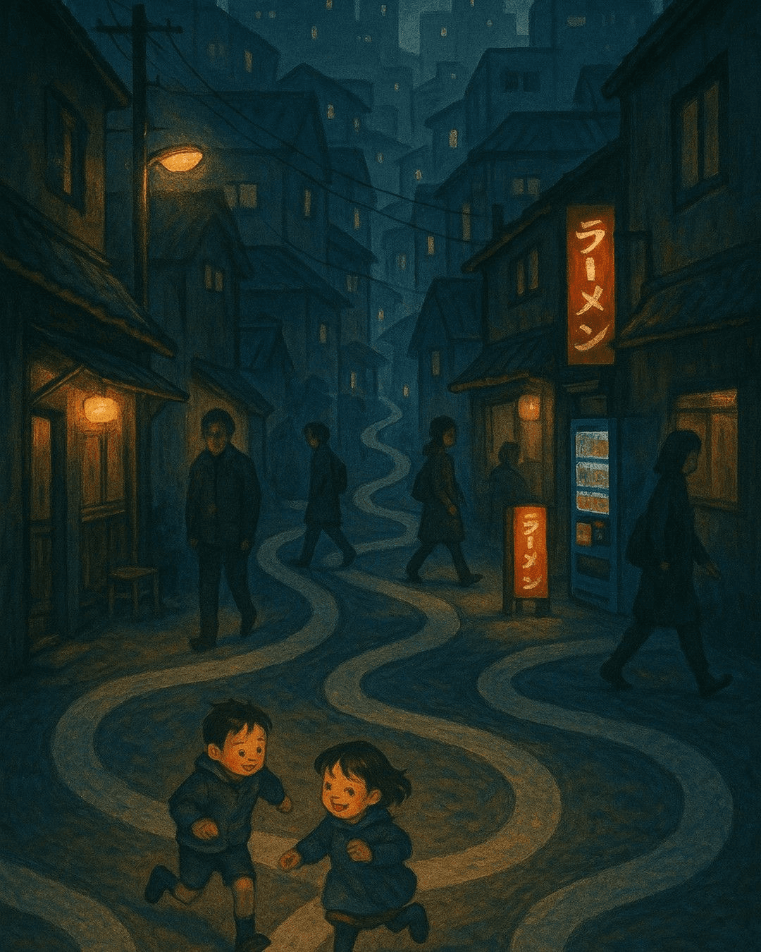 Winding streets like a citywide maze